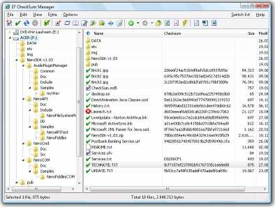 Download EF CheckSum Manager