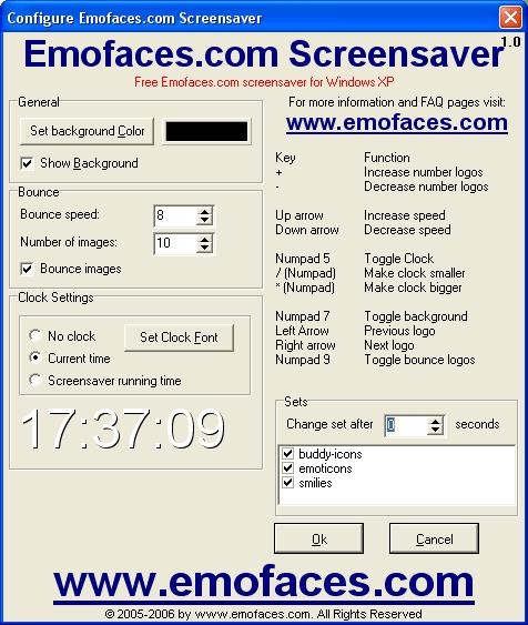 Download Emofaces.com bouncy Emoticon Screensaver
