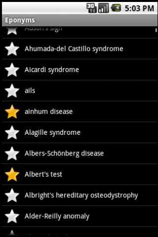 Eponyms for Android