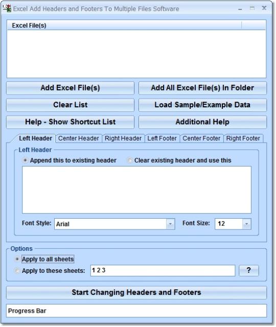 Excel Add Headers And Footers To Multiple Files Software 