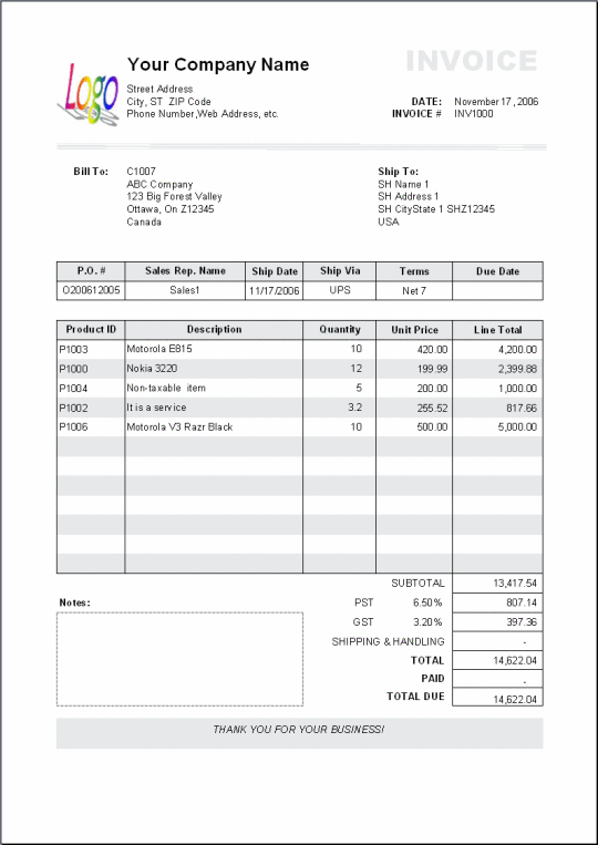 invoice templates for mac office