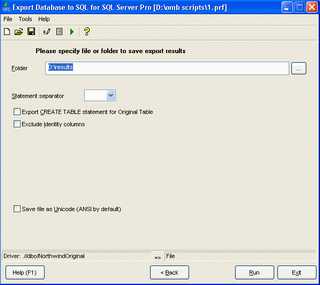 Download Export Database to SQL for SQL server