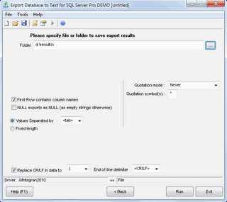 Download Export Database to Text for SQL server