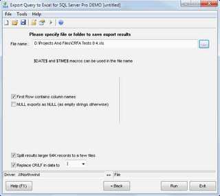 Download Export Query to Excel for SQL Server