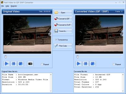 Download Fast Video to GIF SWF Converter
