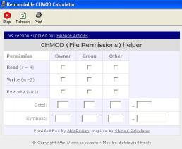 Download Finance CHMOD Calculator