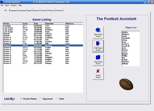 Download Football Roster Organizer