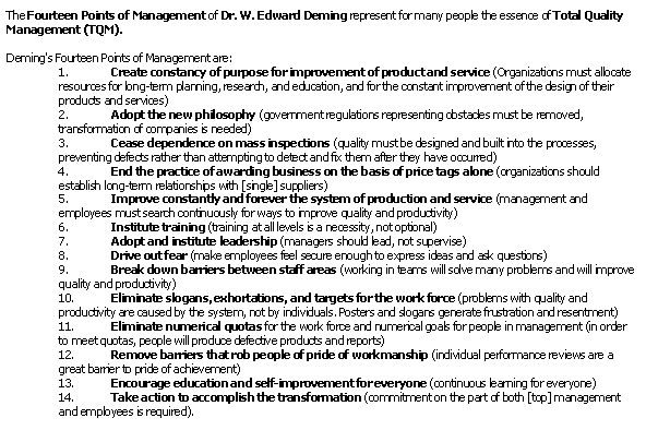 Fourteen Management Points (MEGA)