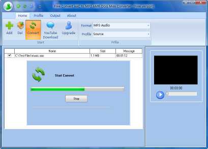 Free Convert AAC to MP3 AMR OGG M4A