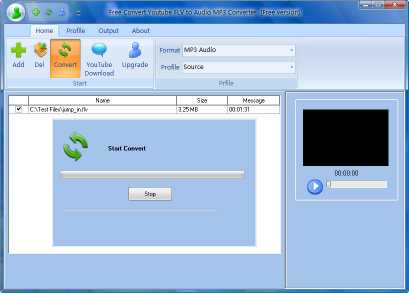 Free Convert Youtube FLV to Audio MP3
