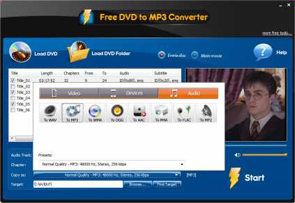 Free DVD to MP3 Converter