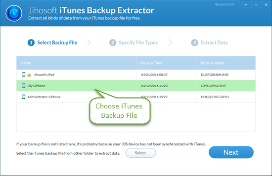 itunes backup extract