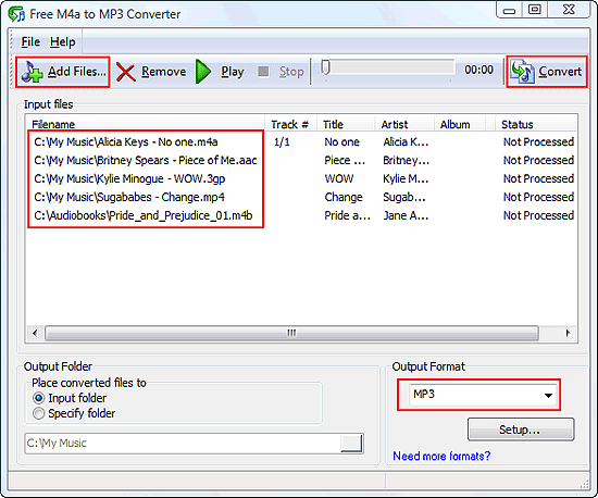 from m4a to mp3