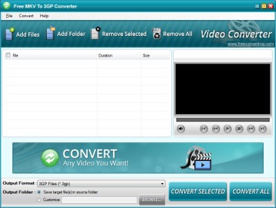Download Free MKV to 3GP Converter