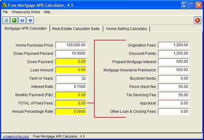 Free Mortgage APR Calculator - standaloneinstaller.com