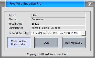 Download FrostWire SpeedUp Pro