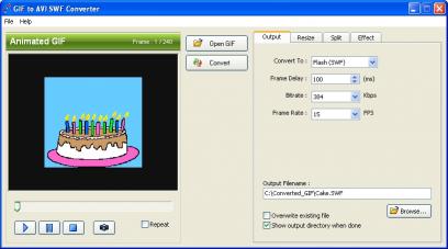Download GIF to AVI SWF Converter
