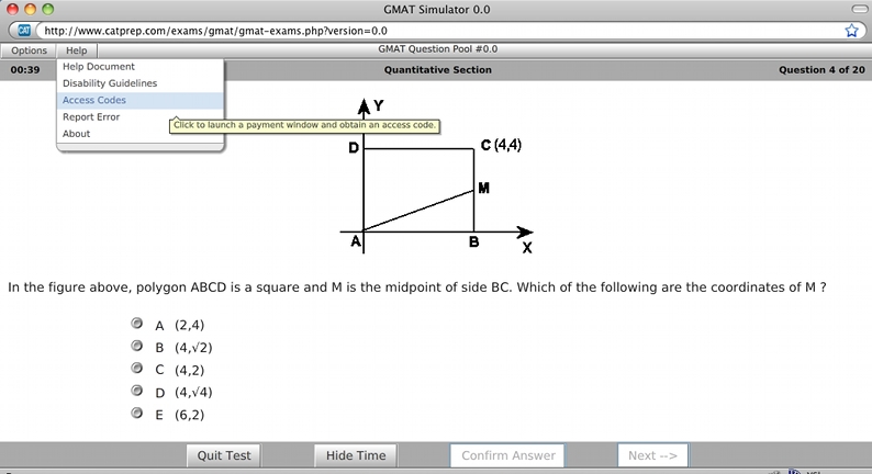 GMAT Demo Test