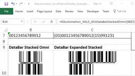 GS1 DataBar Microsoft Excel Generator