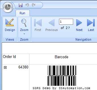 GS1 DataBar SSRS Barcode Script