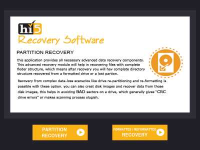 Hi5 Software Partition Recovery