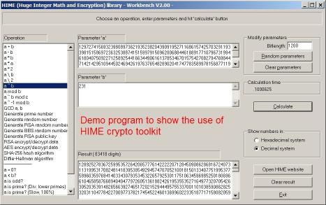 Download HIME: Huge Integer Math and Encryption
