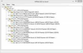 HIPAA 835 to Excel