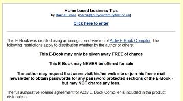 Download Home Based Business tips ebook