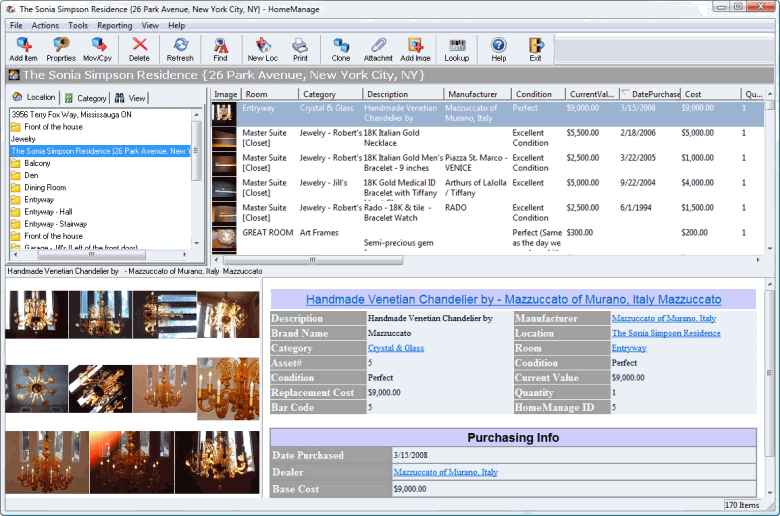 home inventory software managed multiple homes