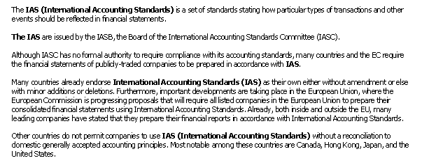 IAS Accounting Standards (MEGA)