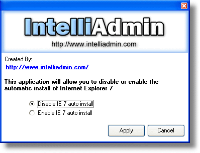 IE7 Automatic Install Disabler