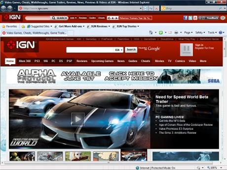 Download IGN Internet Explorer Theme