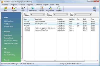 Download Inventoria Free Stock Control Software