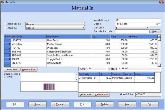 barcode inventory software freeware