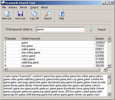 Download Keywords Search Tool