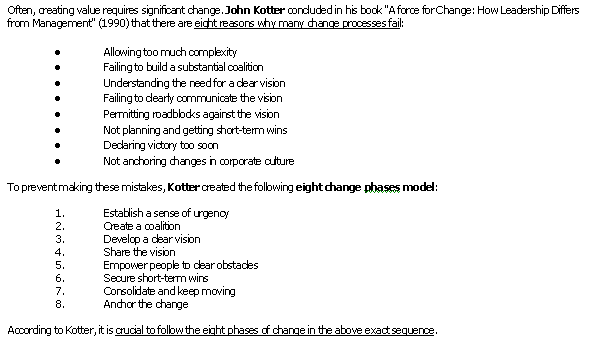 Kotter Change Phases (MEGA)