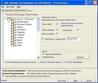 Download LBE Calendar Deduplicator for MS Outlook