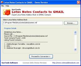 Download Lotus Notes Contacts to GMAIL
