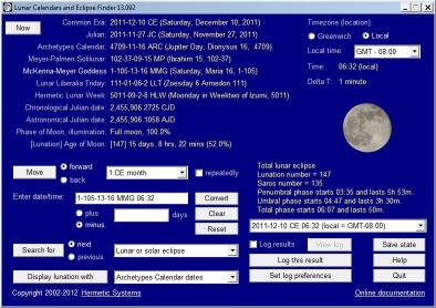 Download Lunar Calendars and Eclipse Finder