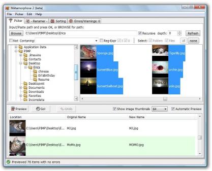 Download M�tamorphose2 File and Folder Renamer