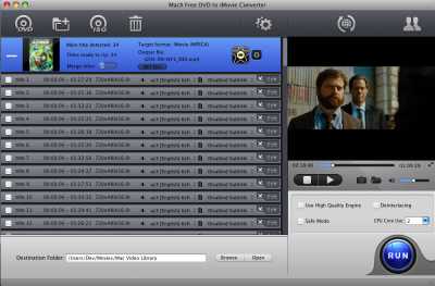 MacX Free DVD to iMovie Converter