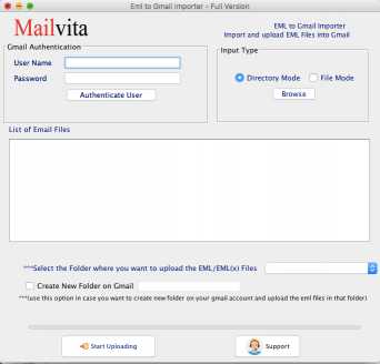 MailVita EML to Gmail Importer for Mac