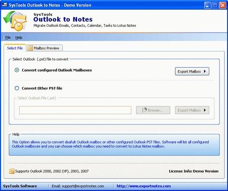 Download MS Outlook to Notes