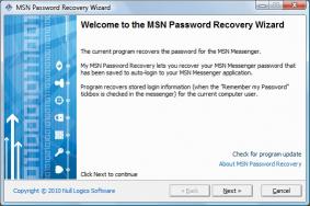 Download My MSN Password Recovery