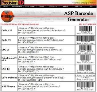 Download Native ASP Barcode Generator