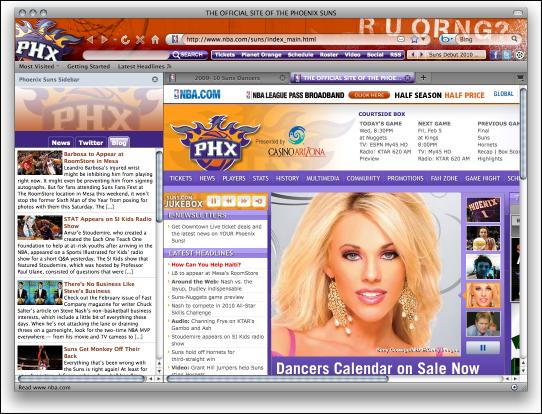 Download NBA Phoenix Suns Firefox Theme