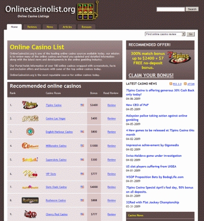 Online Casinoliste