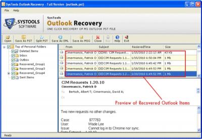 Download Outlook 2007 Mailbox Repair