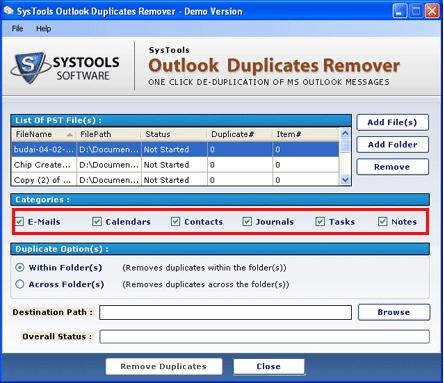 Download Outlook Duplicate Items Remover