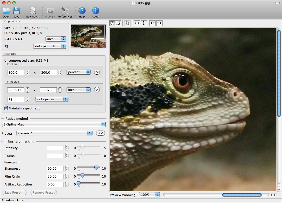 Benvista PhotoZoom Pro 8.2.0 for mac download